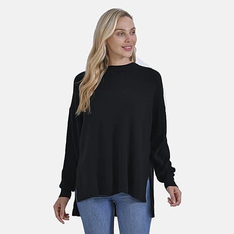 La Marey Balloon Sleeve Jumper (Size 8 to 10) - Black