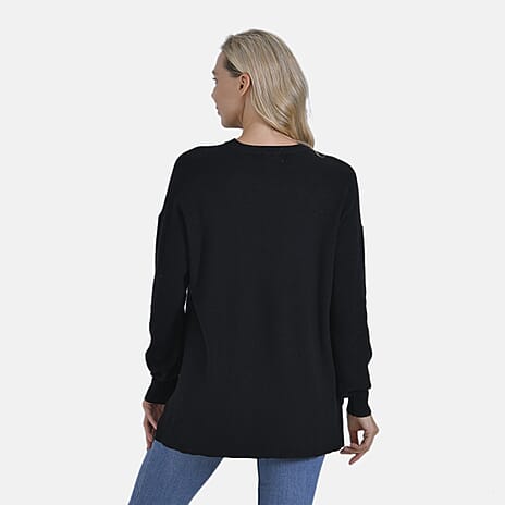 La Marey Balloon Sleeve Jumper (Size M) - Black