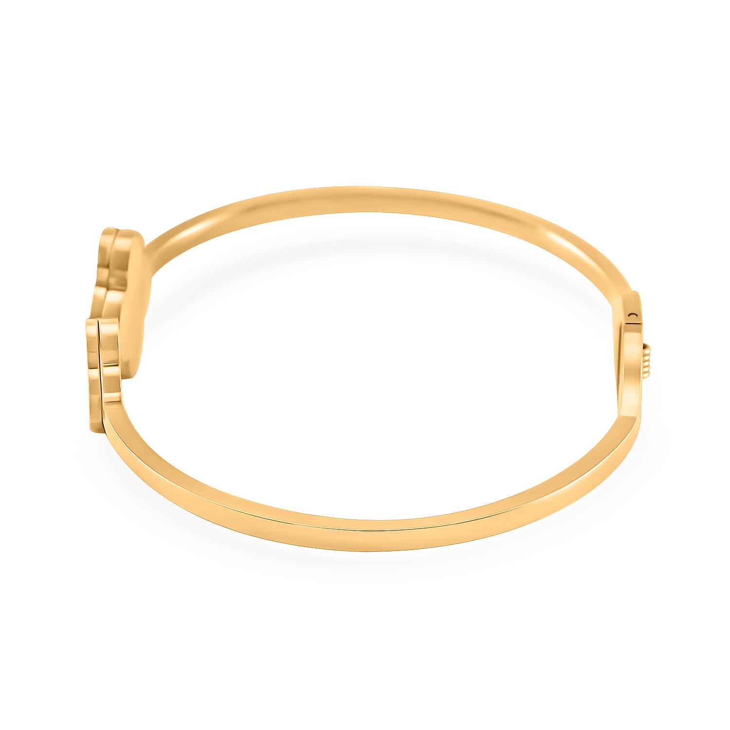 Designer Inspired- Created Malachite Bangle in Yellow Tone (Size - 7)