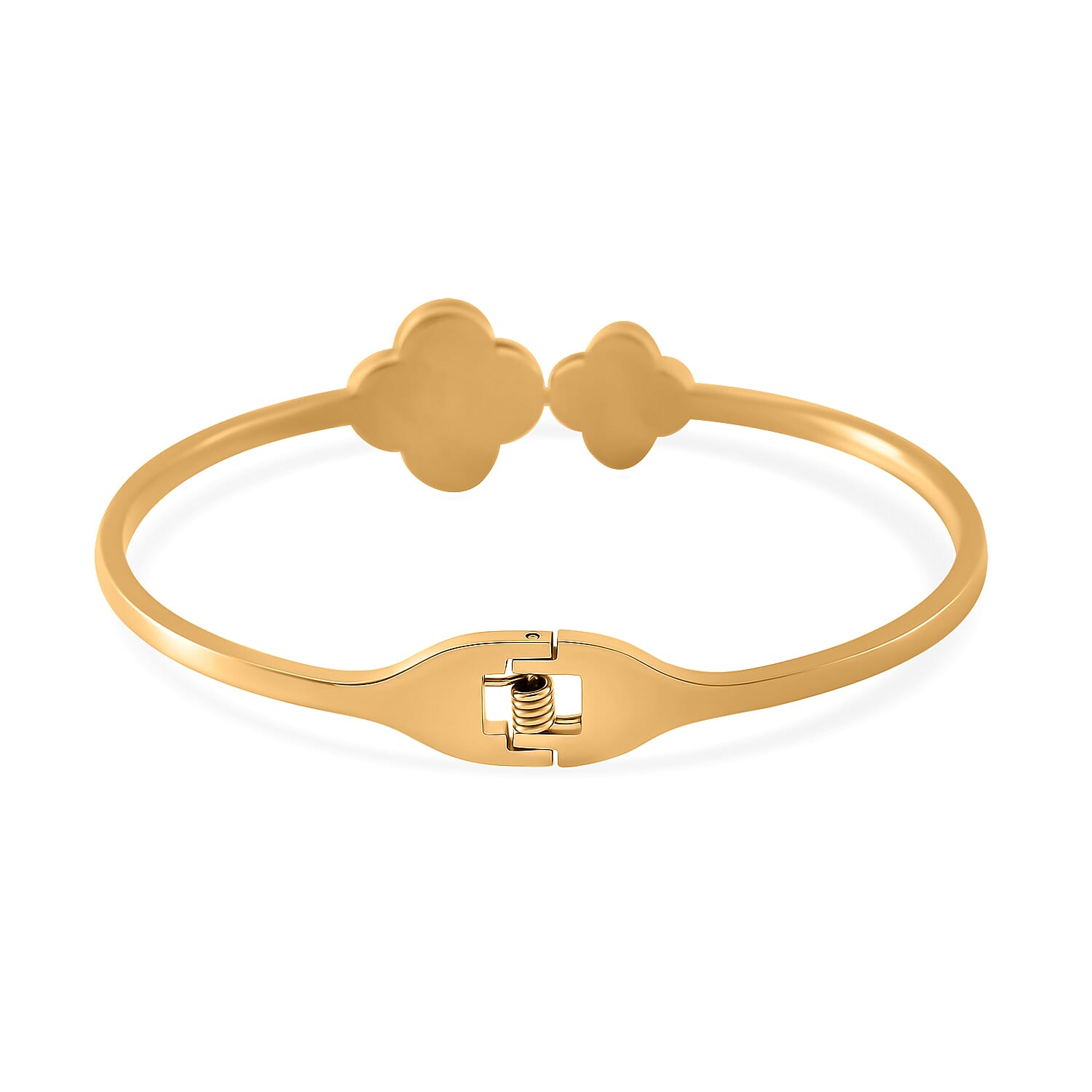 Designer Inspired- Created Malachite Bangle in Yellow Tone (Size - 7)