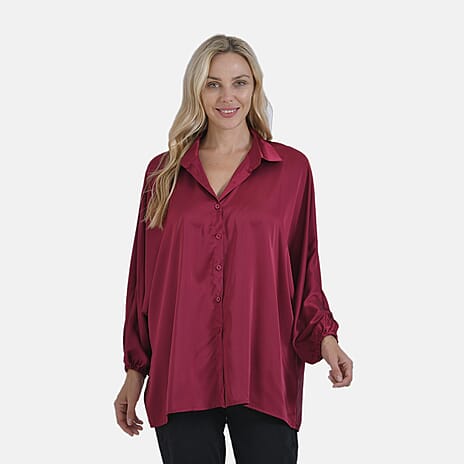 La Marey Blouse (Size L-XL)- Red