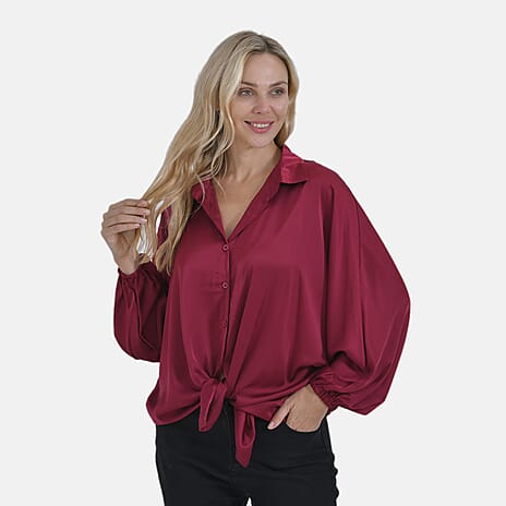 La Marey Blouse (Size L-XL)- Red