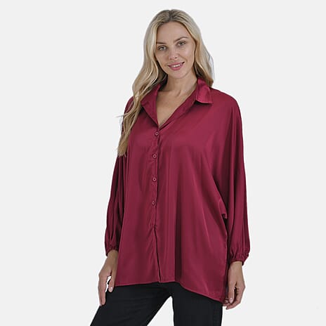 La Marey Blouse (Size L-XL)- Red