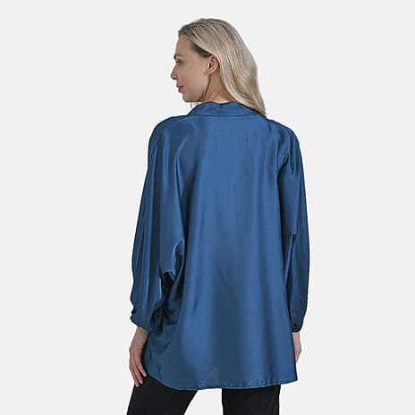 La Marey Blouse (Size L-XL) - Blue