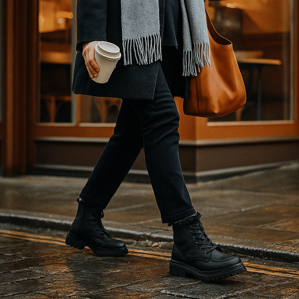 Ladies MONTREAL Lace-up Military Style Boots