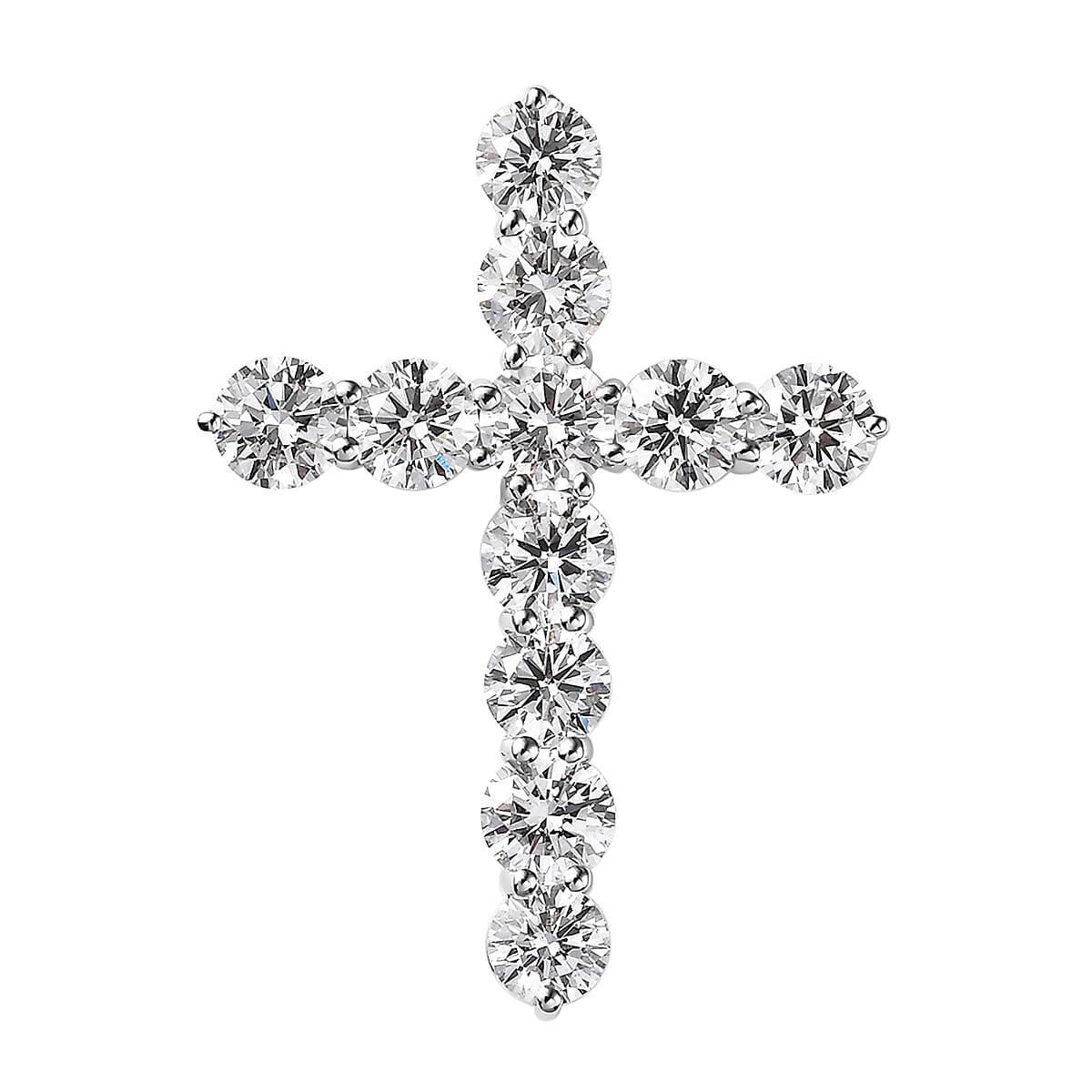 Luxuriant Diamond - 950 Platinum 3.00ct Lab Grown Diamond (VS-EF) Cross Pendant