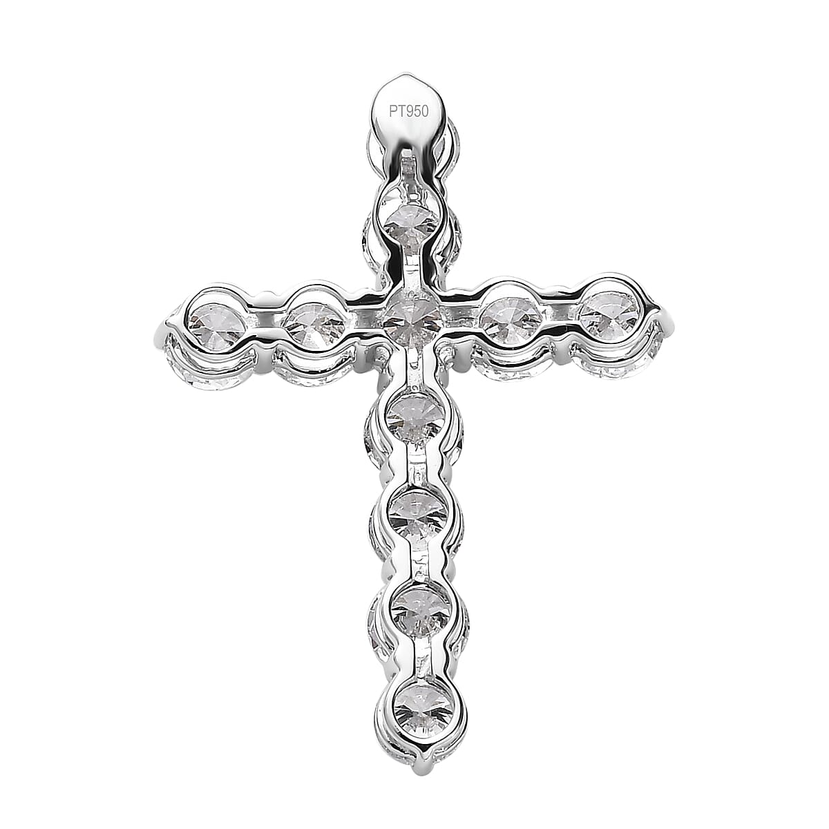 Luxuriant Diamond - 950 Platinum 3.00ct Lab Grown Diamond (VS-EF) Cross Pendant