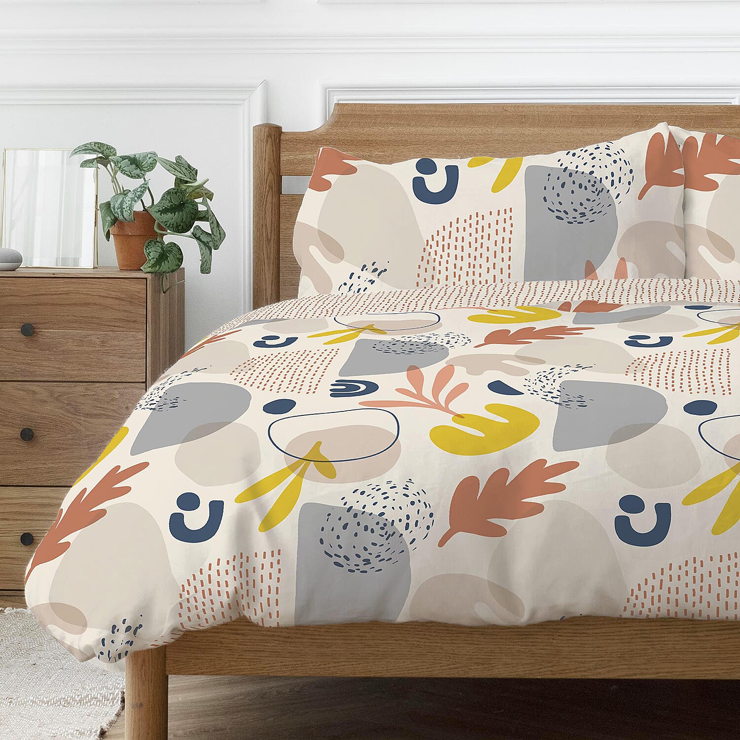 One Time Closeout - Copenhagen Home Anisa Terracotta Duvet Cover Set Super  King