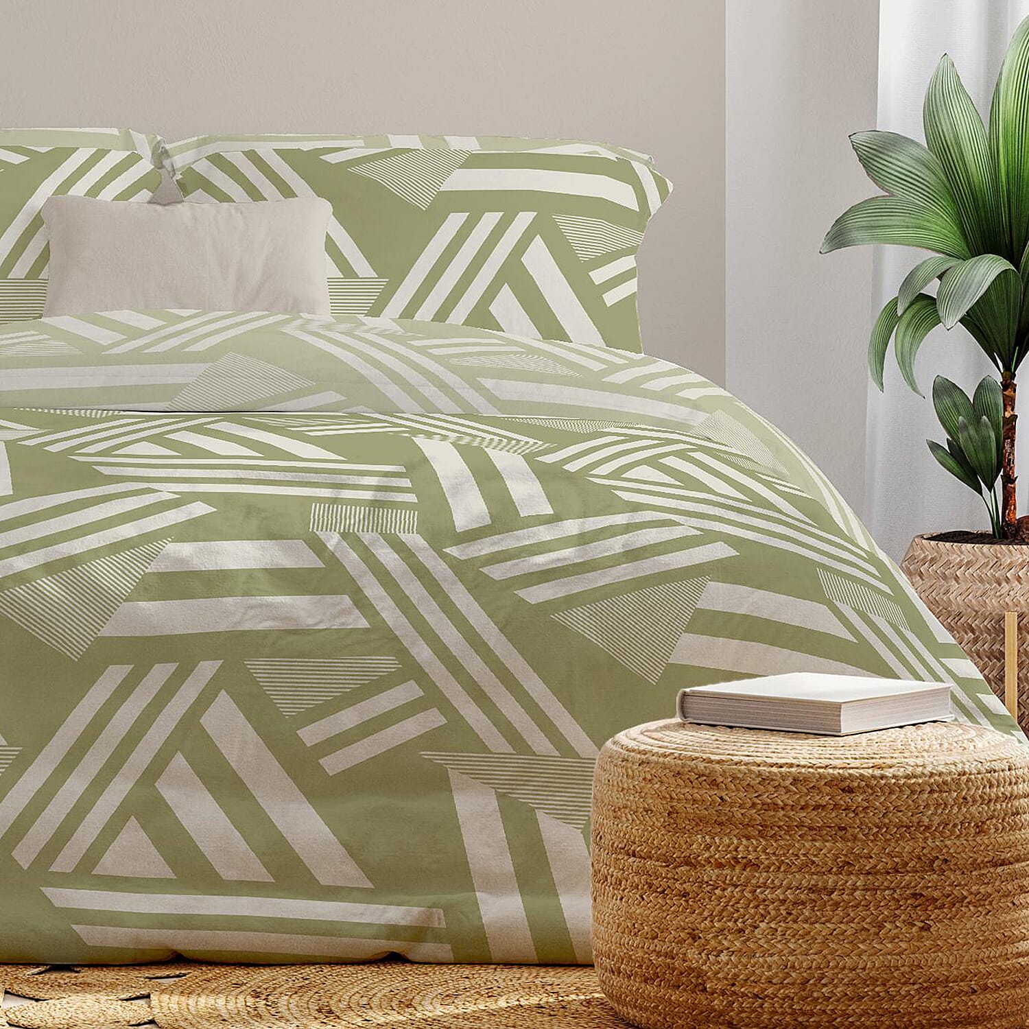 Noa Geometric Pattern Duvet Cover Set Comforter and Duvet 7930696 TJC