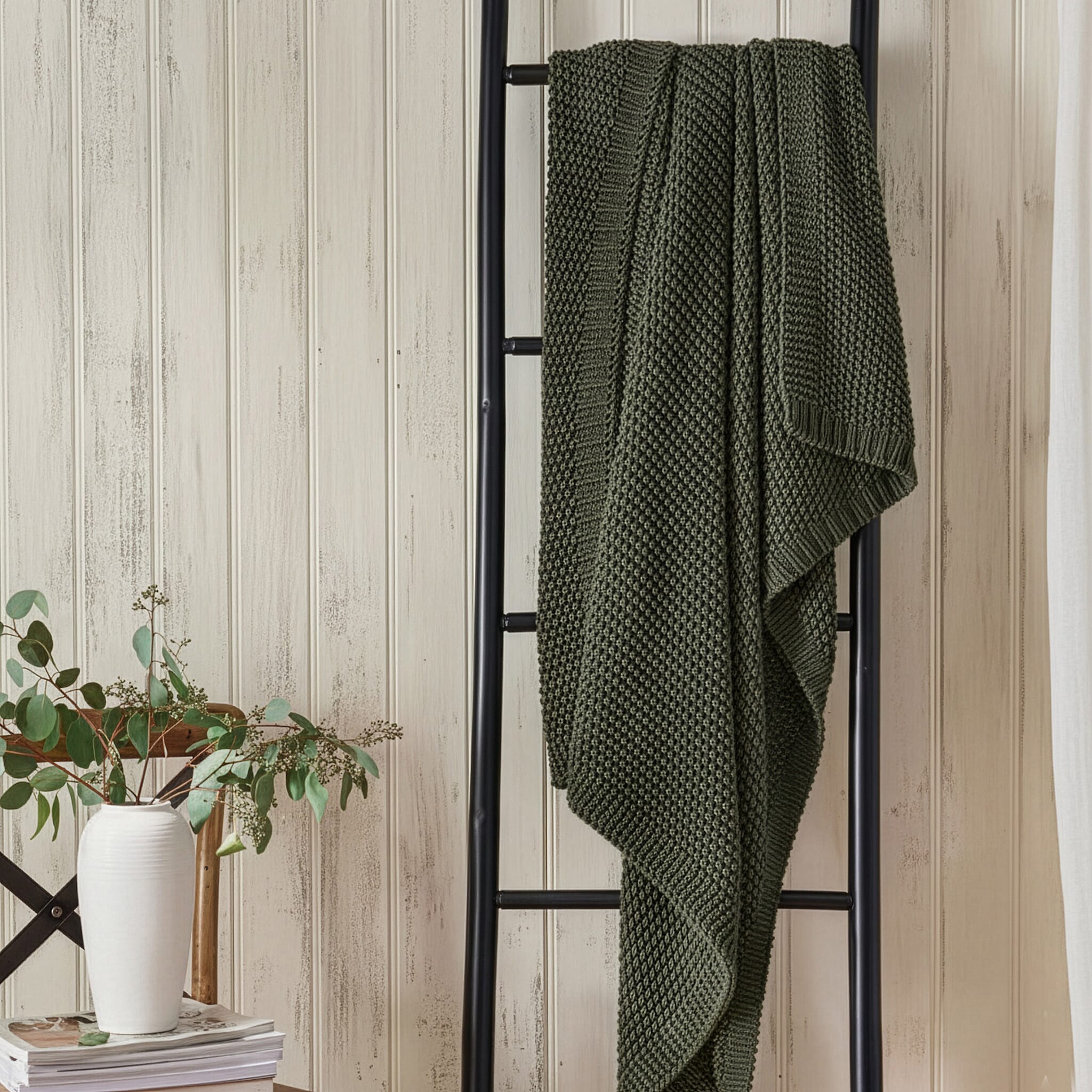 Acrylic Throw Blanket (Size 125x180 cm) - Light Green