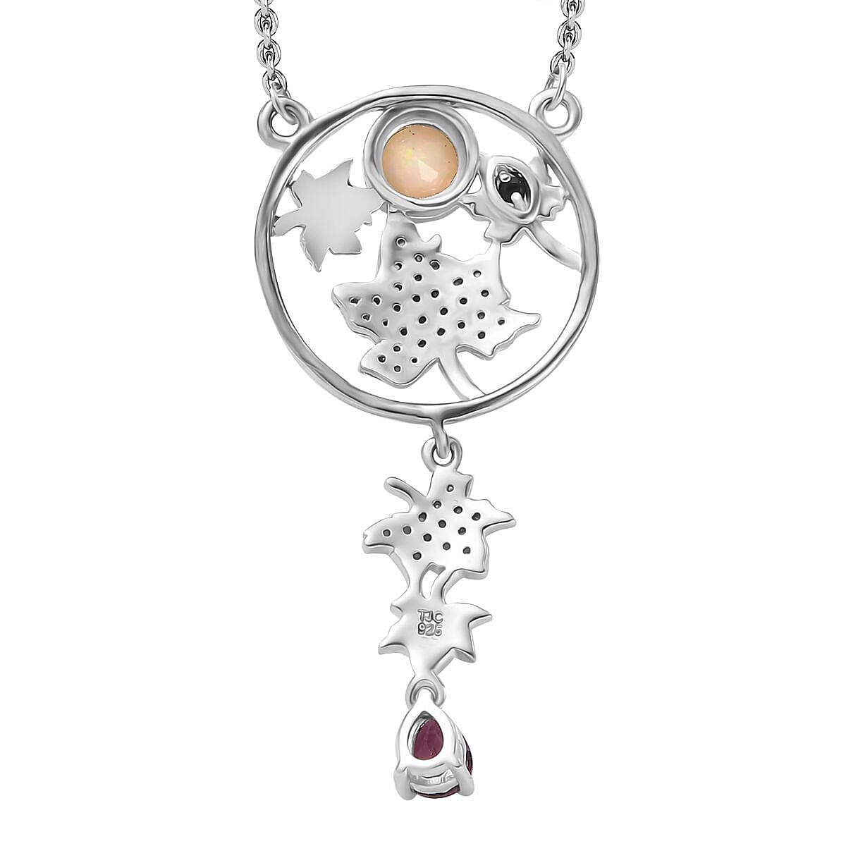 GP Italian Garden Collection- Multi-Gemstone Necklace (Size - 20) in 18K Yellow Gold Vermeil Plated in Sterling Silver 1.19 Ct