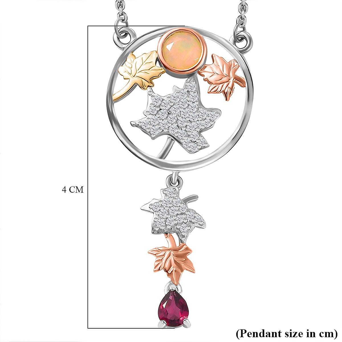 GP Italian Garden Collection- Multi-Gemstone Necklace (Size - 20) in 18K Yellow Gold Vermeil Plated in Sterling Silver 1.19 Ct