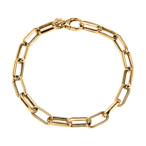 Maestro Megafind - 9K Yellow Gold Oversized Paperclip Bracelet (Size - 7.5),