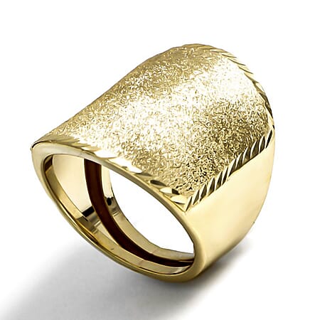 Maestro Collection - 9K Yellow Gold Tapered Wide Band Ring