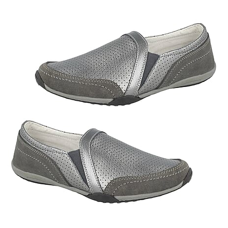 Down to Earth Mens Shoe (Size 4) - Pewter