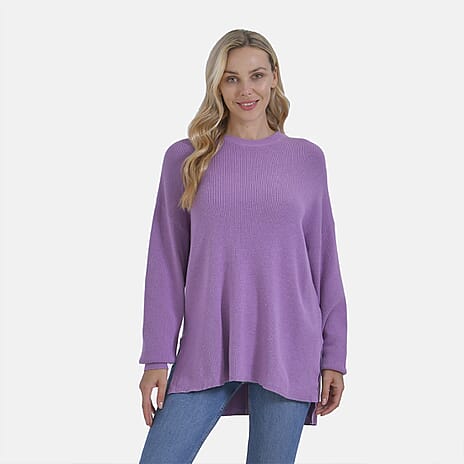 La Marey Balloon Sleeve Jumper (Size L) - Purple