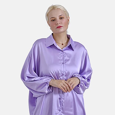 & Maisi Printed Top (Size - S-M) - Purple & Purple