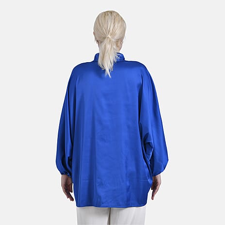 & Maisi Printed Top (Size - S-M) - Blue & Purple