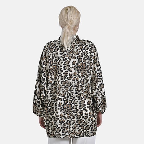 & Maisi Leopard Top (Size - L-XL) - Black & Black