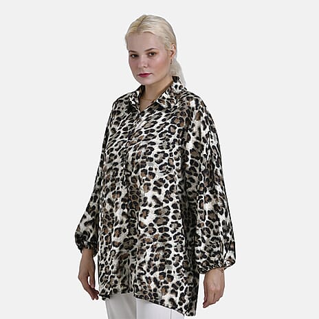 & Maisi Leopard Top (Size - L-XL) - Black & Black