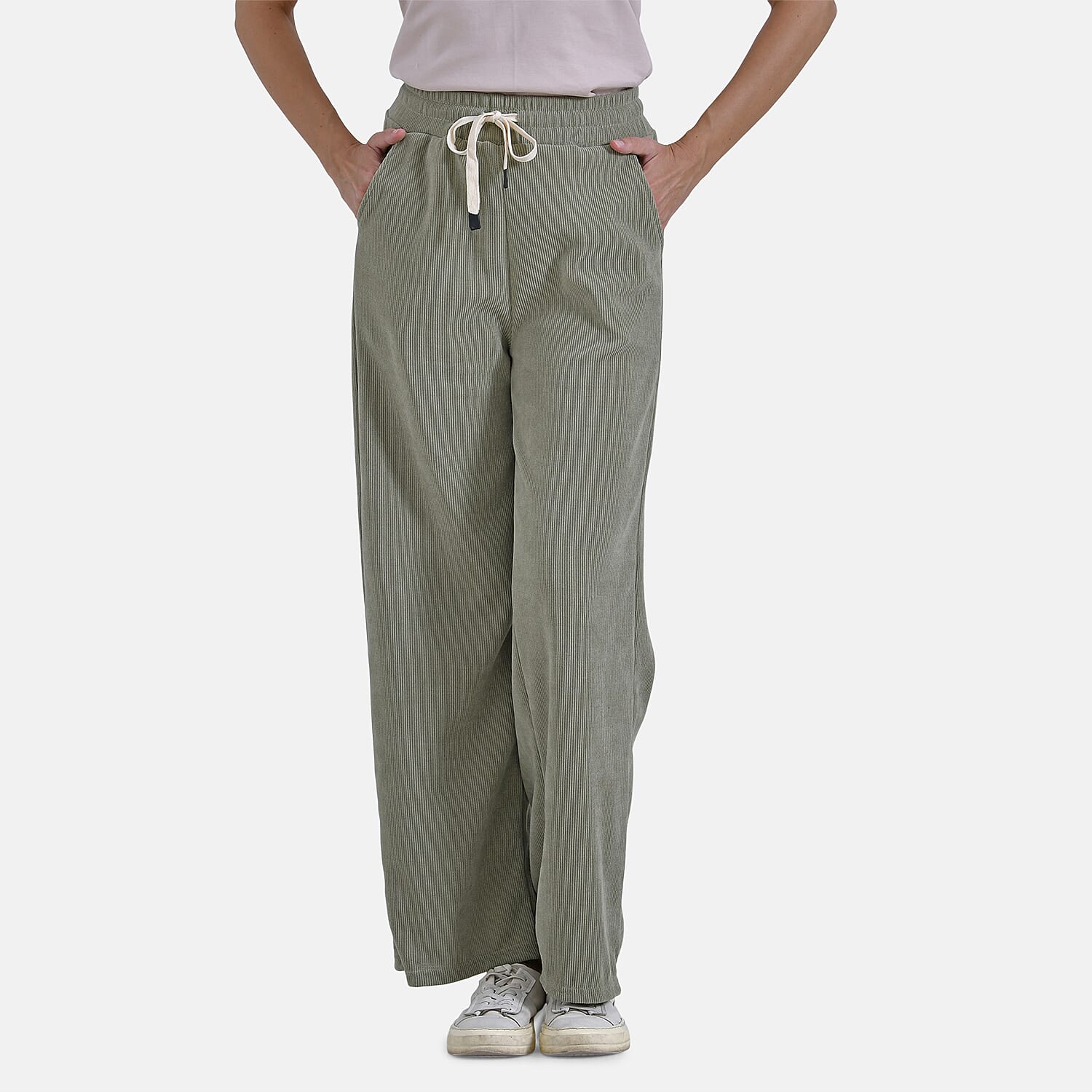 Tamsy Women's Relaxed Fit Corduroy Straight Leg Pant