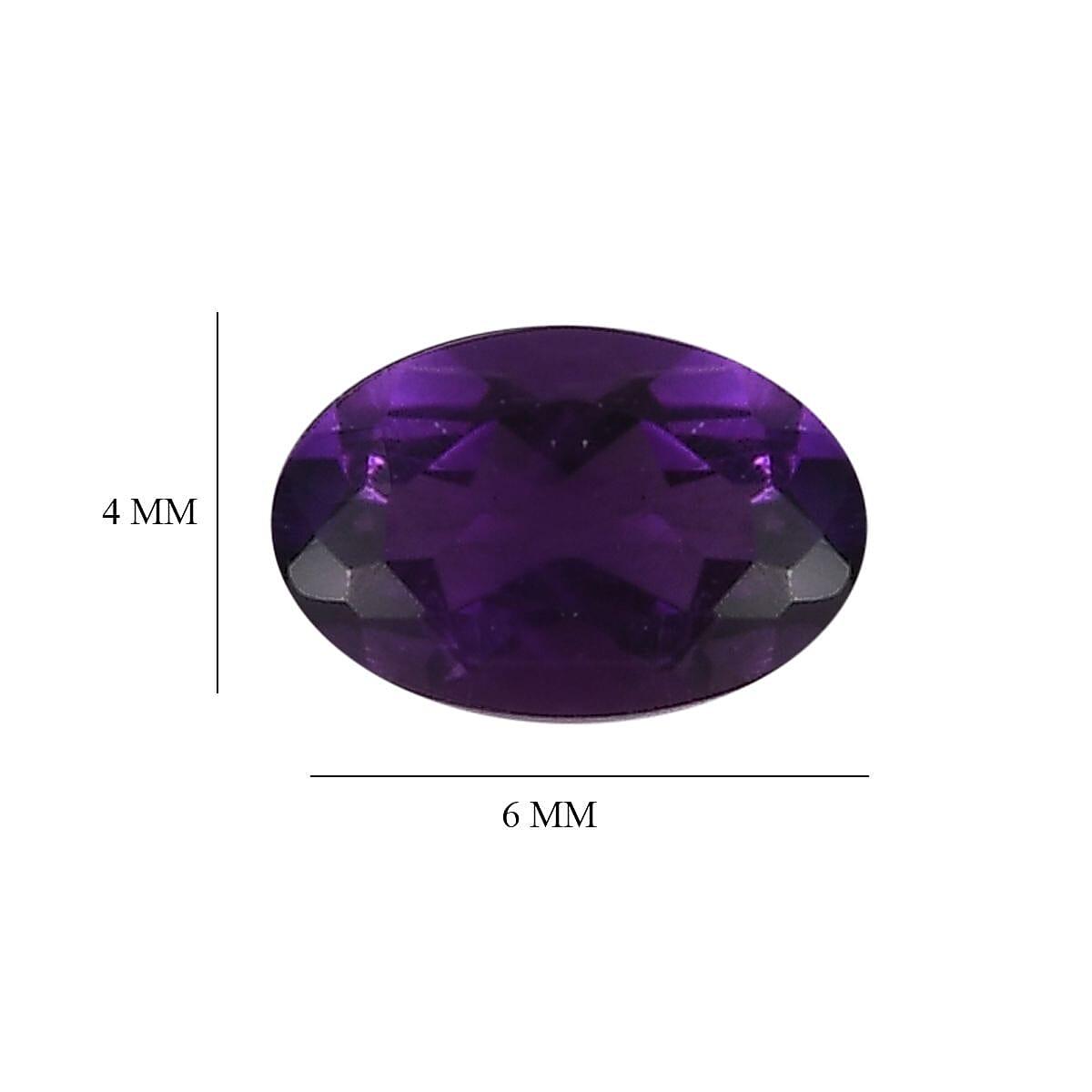 African Amethyst Oval 6x4 mm