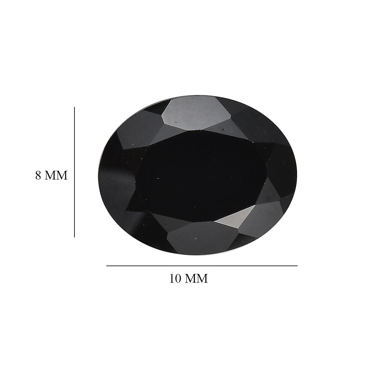 Black Spinel Oval 10x8 mm