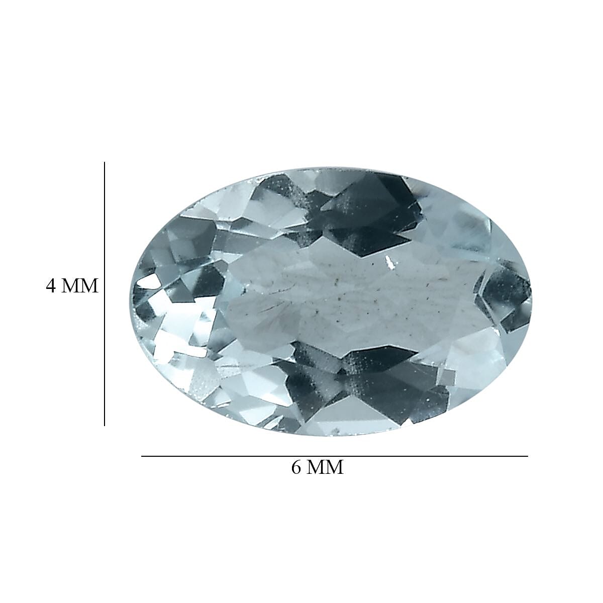 Aquamarine Oval 6x4 mm