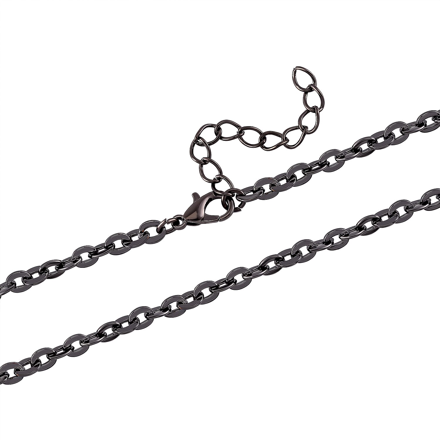 Grey & Neon Green Crystal Necklace (Size - 24)