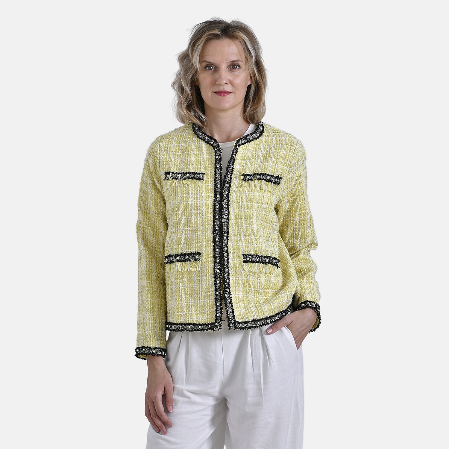 & Maisi Classic Twill Jacket With Decorative Pockets