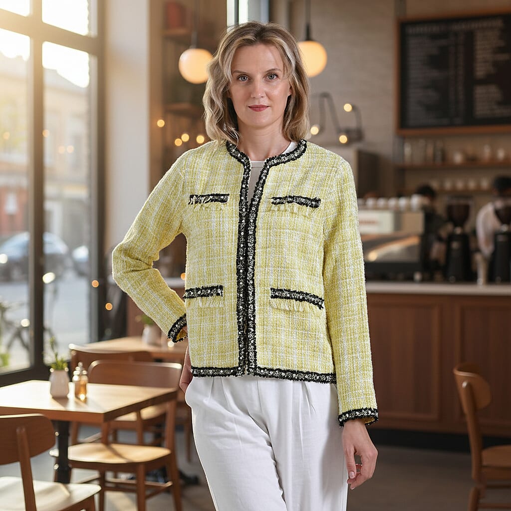 La-Marey-Plaid-Jacket-Size-62x1-cm-Yellow-White