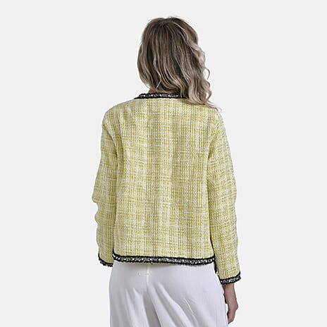 - Maisi Classic Twill Jacket With Decorative Pockets (Size XXL) - Yellow