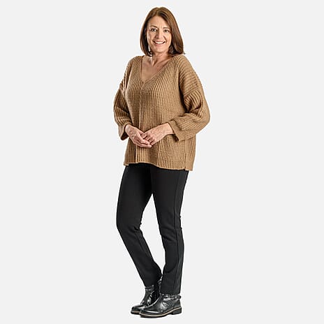 EMMA Cabel Knit Jumper (Size - 8 to 14) - Taupe