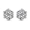 Luxuriant Diamond Lab Grown Diamond Stud Floral Earrings in Platinum Sterling Silver