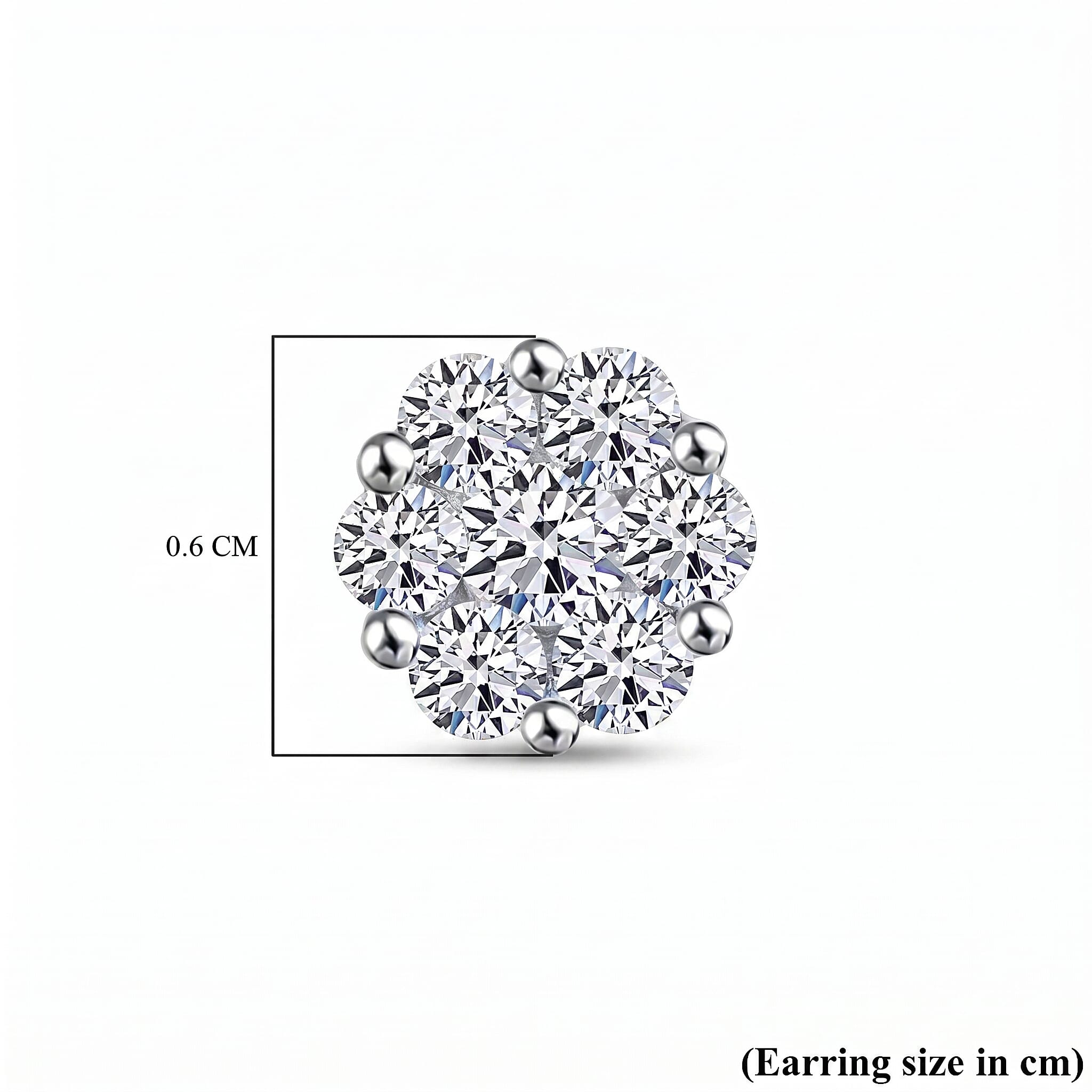 Luxuriant - Lab Grown Diamond (SI-G-H) Pressure Set Push Post Earring in 18K Vermeil Yellow Gold Plated Sterling Silver 0.50 Ct.