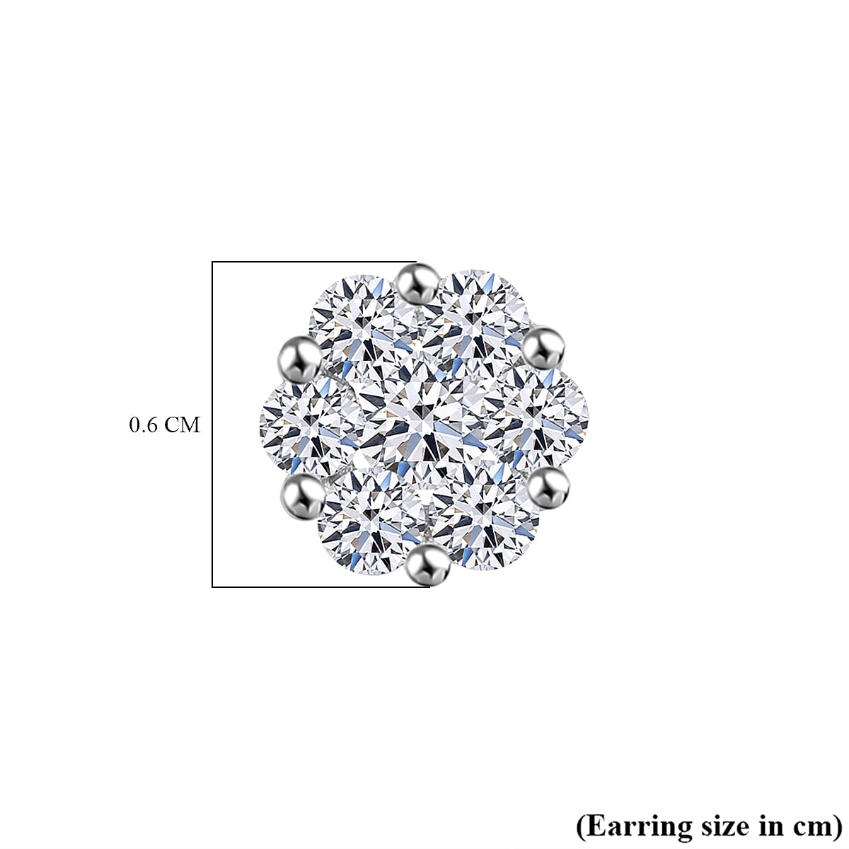 Luxuriant - Lab Grown Diamond (SI-GH) Pressure Set Push Post Studs Earring in 18K Vermeil Yellow Gold Plated Sterling Silver 0.50 Ct.