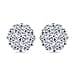 Luxuriant Diamond 0.5 Ct. Lab Grown Diamond Stud Floral Earrings in Rhodium Sterling Silver