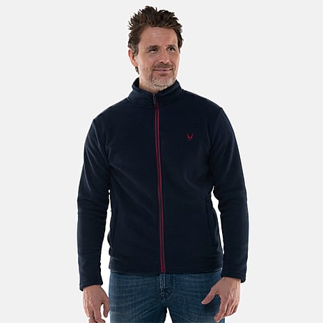 JJ Willis Zip Through Fleece Jacket (Size L) - Black