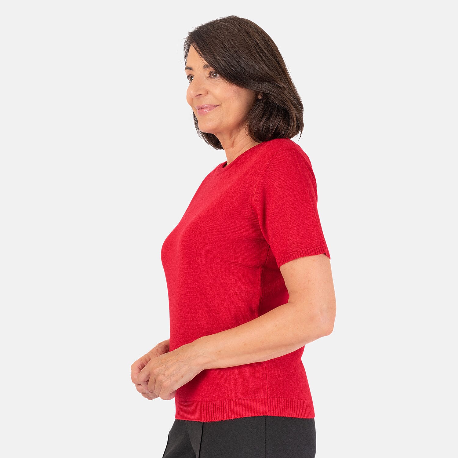 Pure and Natural Crew Neck Short Sleeves Jumper