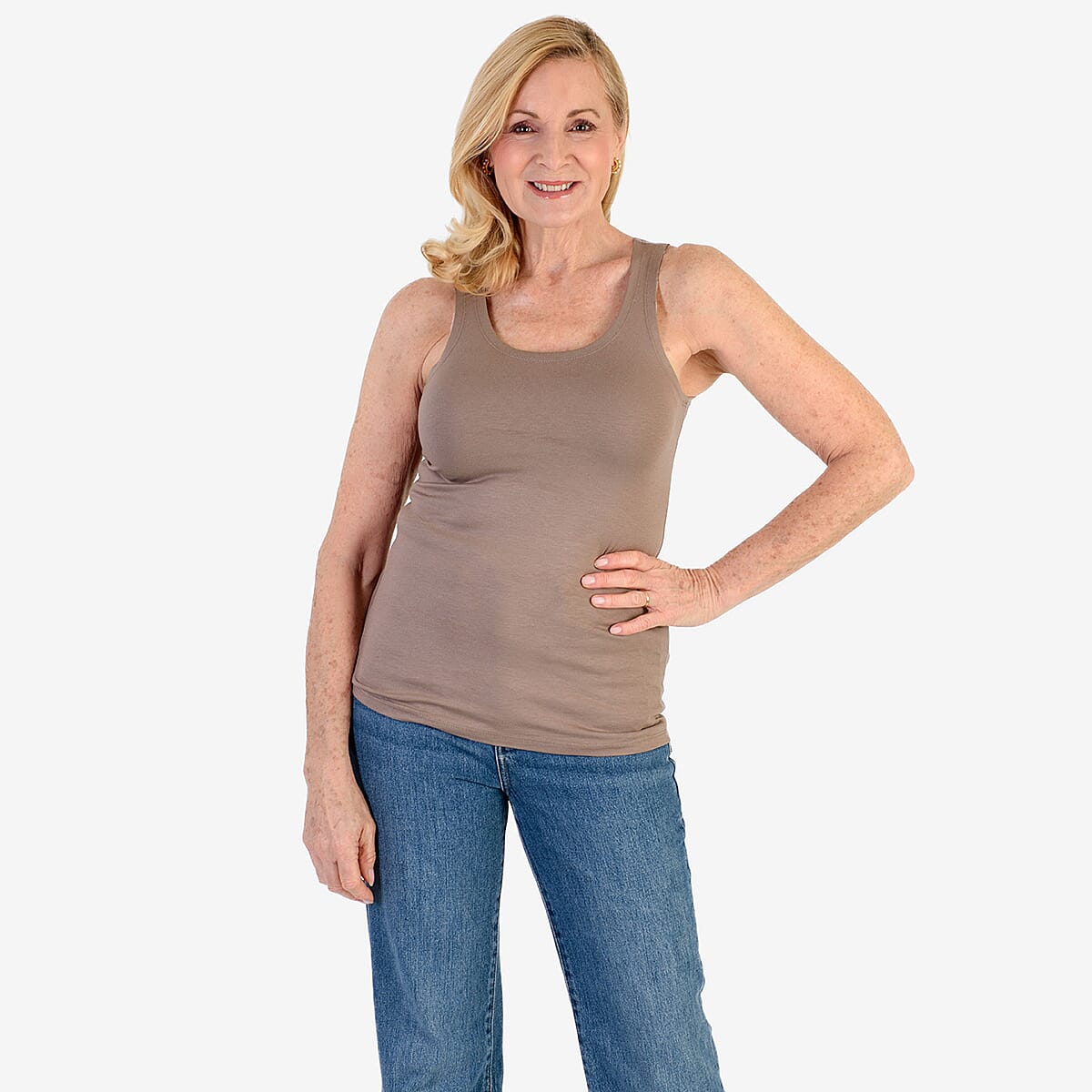 TAMSY Viscose Womens Sleeveless Tank Top 