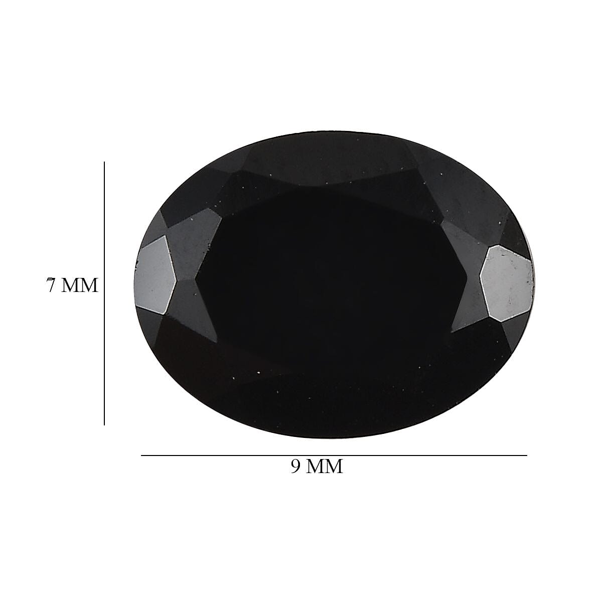 Black Spinel Oval 9x7 mm