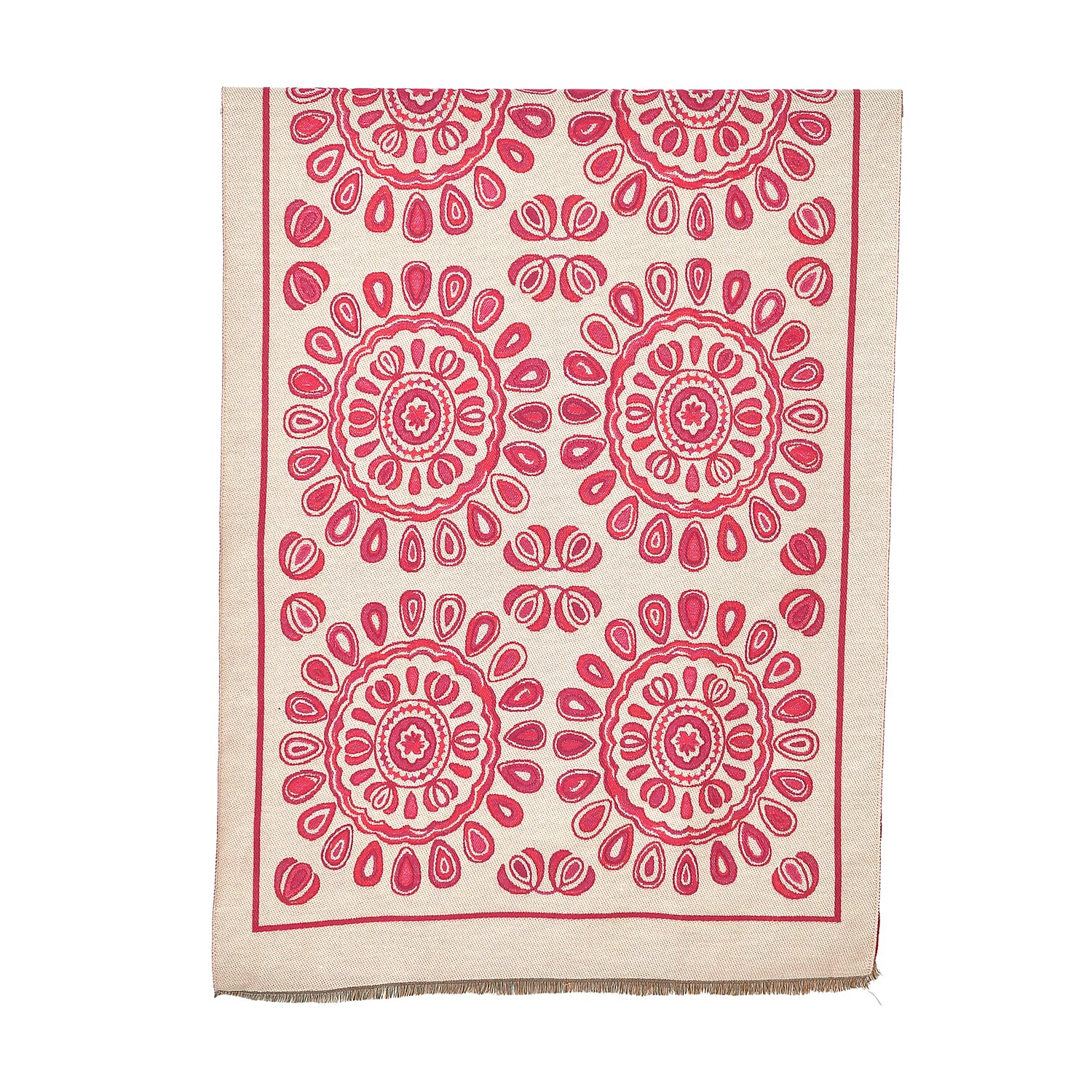Closeout Deal - Super Soft Bohemian Pattern Shawl (One Size) - Red Closeout Deal - Super Soft Bohemian Pattern Shawl (One Size) - Red