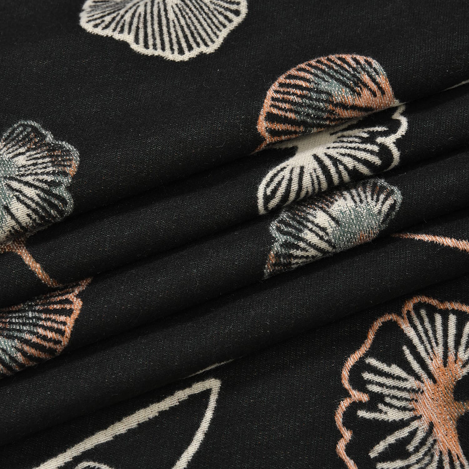 Closeout Deal - Super Soft Printed Shawl (One Size) - Black Closeout Deal - Super Soft Printed Shawl (One Size) - Black