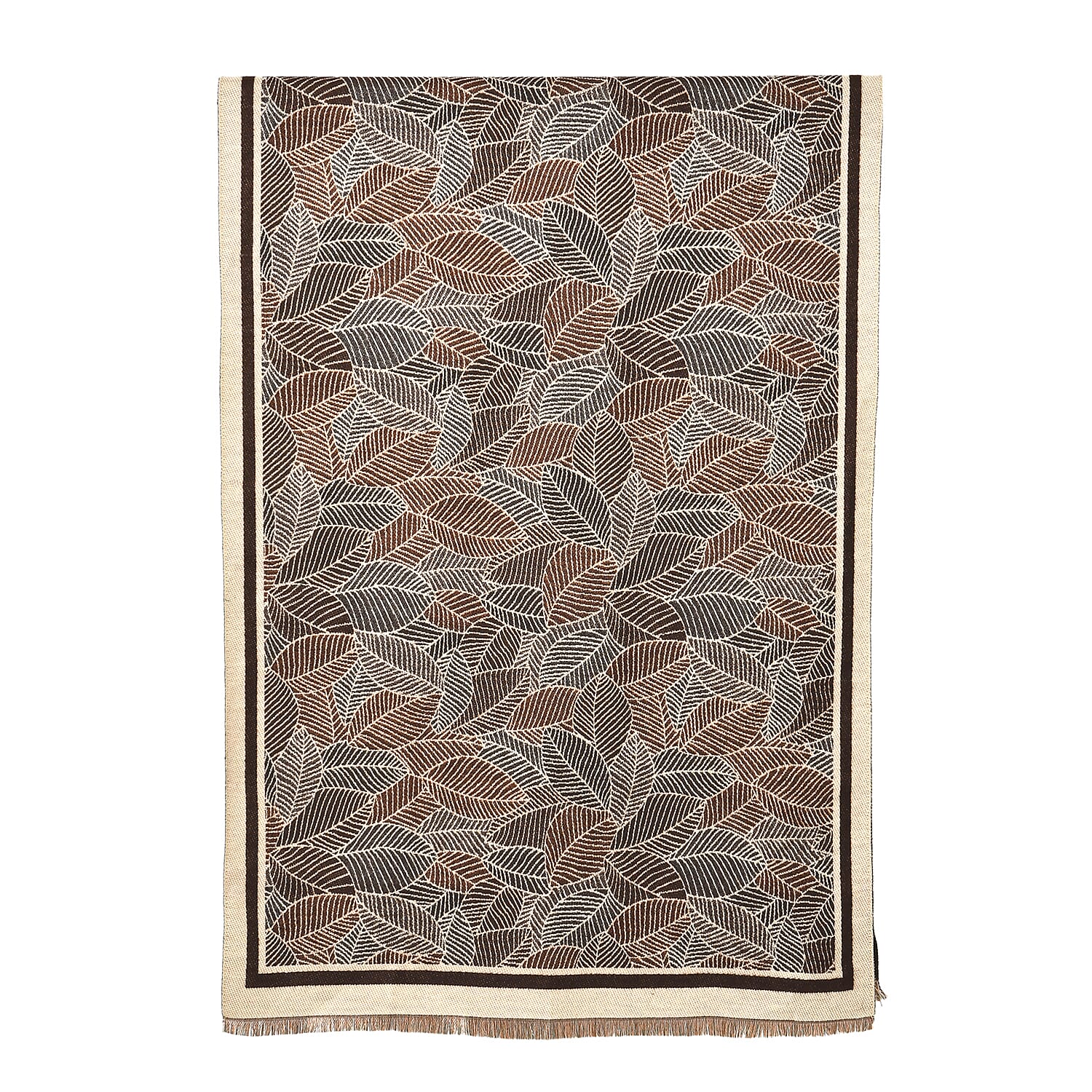 Closeout Deal - Super Soft Leaf Shawl (One Size) - Grey Closeout Deal - Super Soft Leaf Shawl (One Size) - Grey