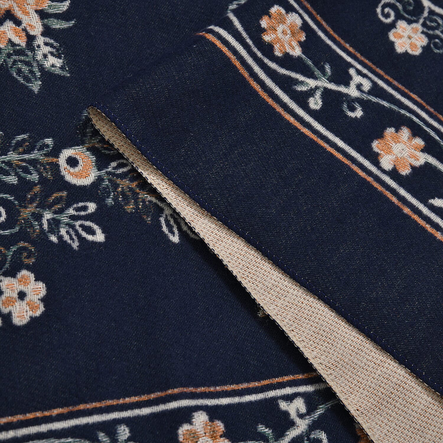 Closeout Deal Super Soft Shawl (One Size) - Blue Based with Multi Flowers