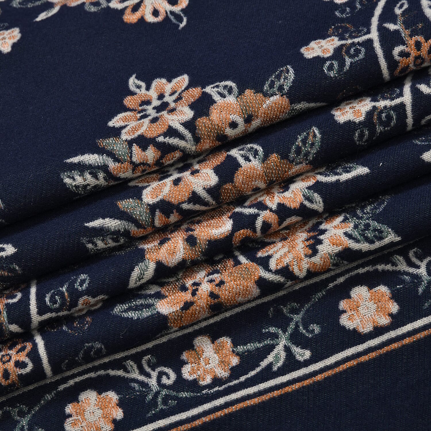 Closeout Deal Super Soft Shawl (One Size) - Blue Based with Multi Flowers