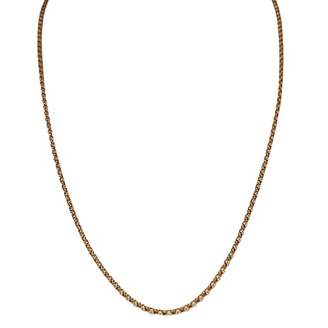 One Time Deal - 18K Yellow Gold Belcher Necklace (Size - 18)