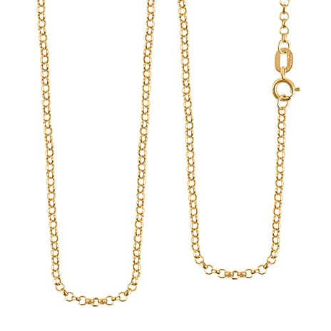 One Time Deal - 18K Yellow Gold Belcher Necklace (Size - 18)