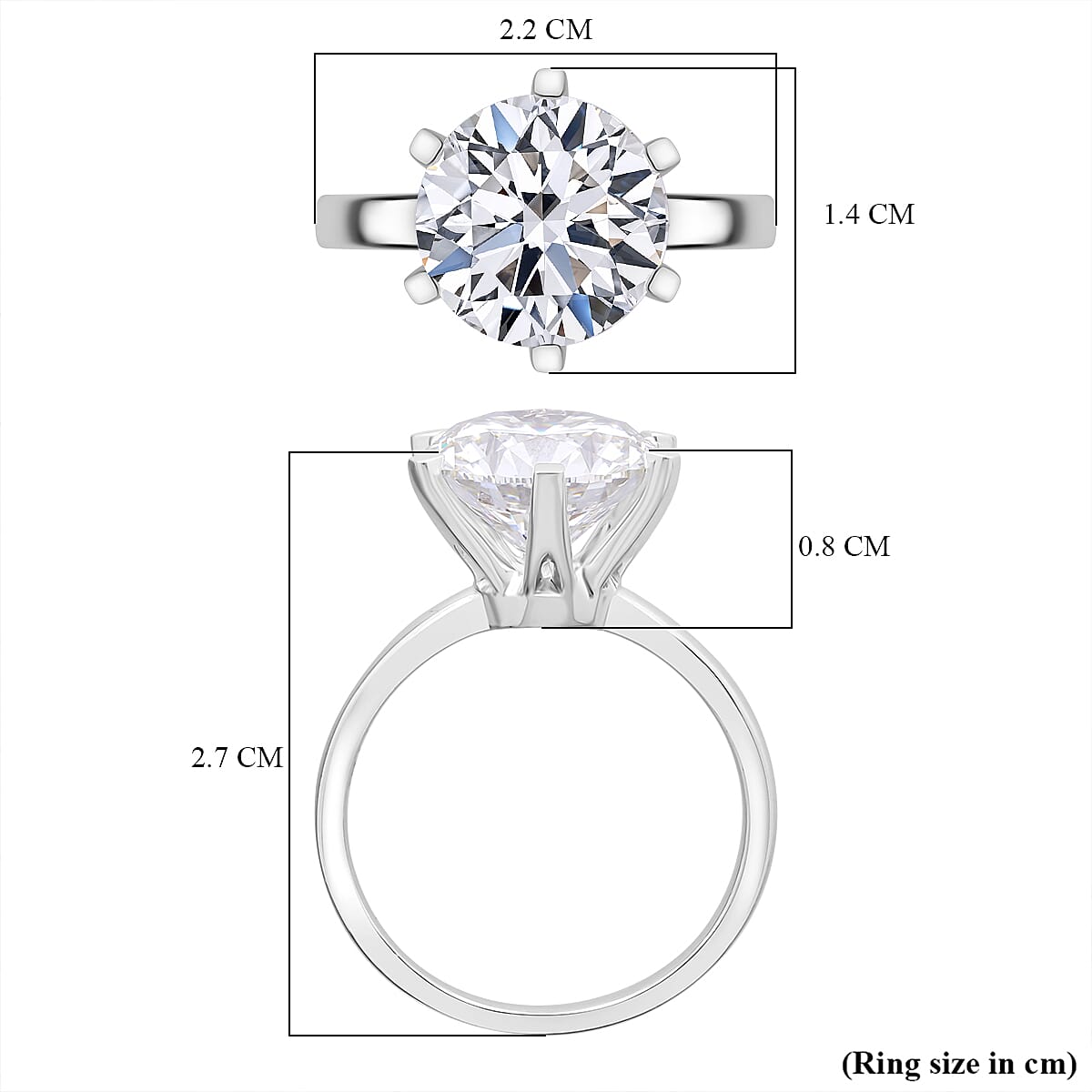 Luxuriant Diamond 950 Platinum IGI Certified Lab Grown Diamond Solitaire Ring, 5.00 Ct, 6.20 Gms