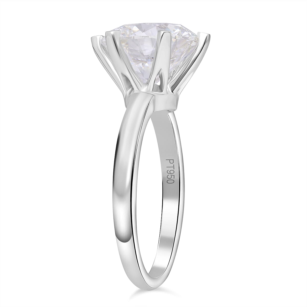 Luxuriant Diamond 950 Platinum IGI Certified Lab Grown Diamond Solitaire Ring, 5.00 Ct, 6.20 Gms